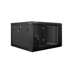Ormar za ugradnju na zid Lanberg 19'' 6U 600x600mm crni (staklena vrata)