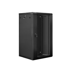 Ormar za ugradnju na zid Lanberg 19'' 22U 600x600mm crni (staklena vrata)