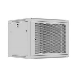 Wall-mounted rack cabinet 19" 9U 600x600 grey perforated door Lanberg (flat pack)