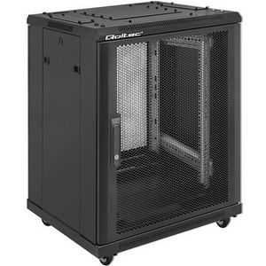 Qoltec 54518 19" RACK cabinet | 15U | 600 x 855 x 600 | Perforated doors