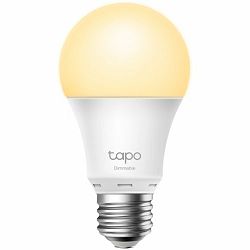 Tapo Smart WiFi Bulb, A60 size, E27 base, 8.7W, 2700K warm white,800 lumens brightness and dimmable, 802.11b/g/n 2.4G WiFi connection, work with 200-240 V, 50/60 Hz power voltage and frequency, work w