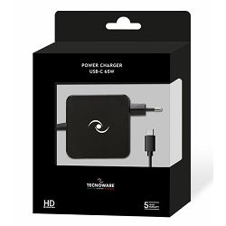 Univerzalno napajanje USB-C Tecnoware 65W s funkcijom "Power delivery"