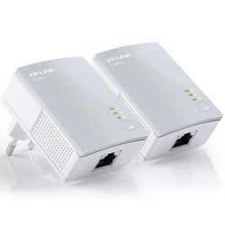 AV500 Nano Powerline Ethernet Adapter Starter Kit, Ultra Compact Size, 500Mbps Powerline Datarate, 1 Fast Ethernet port, HomePlug AV, Green Powerline, Plug and Play, Twin Pack