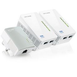 AV500 2-port Powerline WiFi Extender 3-pack KIT, including 2 TL-WPA4220 and 1 TL-PA4010, 500Mbps Powerline datarate, 300Mbps wireleses N,Plug and Play, 2 fast ethernet ports, WiFi Clone, Support Mul