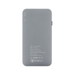 TELLUR POWER BANK QC 3.0 Fast Charge, 5000mAh, 3in1 (Micro USB & Lightning & Type C) sivi