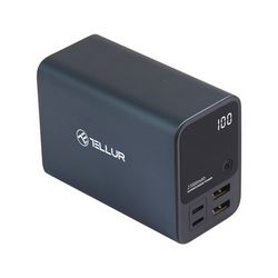TELLUR POWER BANK PD903 Ultra Pro 10000mAh, 2xQC3.0 22.5W + 2xPD100W, LCD display plavi