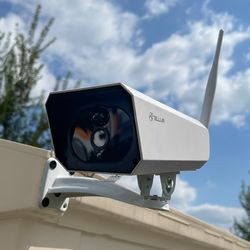 TELLUR SMART WIFI SOLAR CAMERA, 1080p bijela