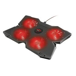 Hladnjak za prijenosno računalo TRUST GXT278 Yozu, 17.3" crni