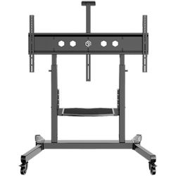 ONKRON Mobile TV Stand Rolling TV Cart for 50 to 100-Inch Screens up to 120 kg crna