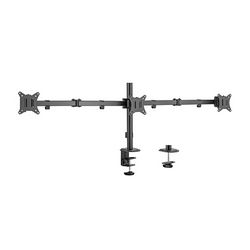 Podesivi stolni nosač GEMBIRD MA-D3-01 s tri ruke za monitor (rotacija, nagib, zakretanje, 17”-27”, do 7 kg)