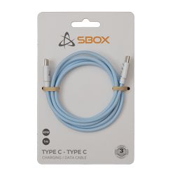 KABEL SBOX USB TYPE C -> USB TYPE C M/M 1M Plavi - 60W