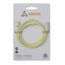 KABEL SBOX USB TYPE C -> USB TYPE C M/M 1M Žuti - 60W