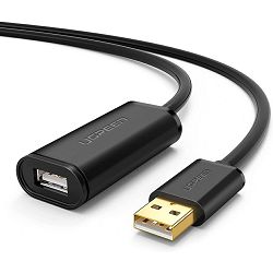 USB aktivni produžni kabel UGREEN (USB 2.0, s pojačalom signala, 10 m)