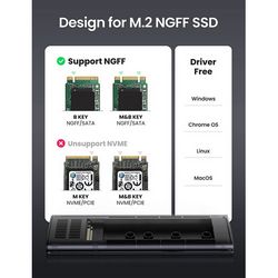 M.2 SATA SSD UGREEN (USB 3.1 Gen2, vanjsko aluminijsko kućište )