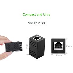 Mrežni konektor RJ45 UGREEN (Ž na Ž) crna