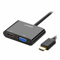 HDMI na VGA + HDMI adapter UGREEN crna