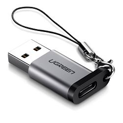 Adapter USB 3.0-A na USB-C UGREEN, 6957303855339 (siva)