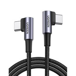 Kutni USB-C kabel UGREEN, model Angled USB-C 60W Cable 2M (dužina 2 metra, snaga 60W)