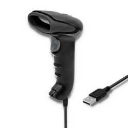 Laserski barkod skener QOLTEC 50866 (1D, CCD, USB) crni