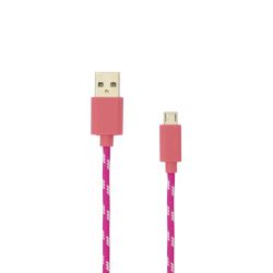 KABEL USB A Muški -> MICRO USB Muški 1 m Roza