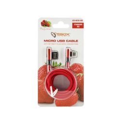 KABEL USB A Muški -> Micro USB Muški 90°, 1.5 m Crveni
