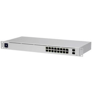 USW-16-PoE 16 RJ45 ports with 2 SFP ports