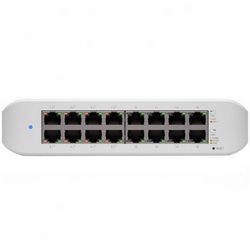 Ubiquiti USW-LITE-16-PoE 16-port Layer 2 PoE switch, 8 x GbE PoE+, 8 x GbE ports, 45W total PoE Power, fanless cooling system, Wall mountable, Desktop