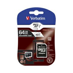 Verbatim memorijska kartica Micro Secure Digital Premium (XC/UHS1) 64GB Class 10 + adapter