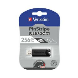 Verbatim PinStripe 256GB USB3.2 Gen1 crni