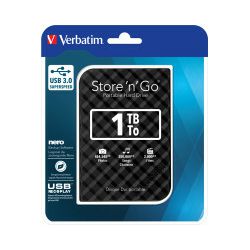 Verbatim 2.5" StorenGo 1TB HDD, USB3.0 crni