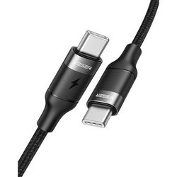 Pleteni kabel USB-C na USB-C VEGER CC02 (100W, 1.5m) crna