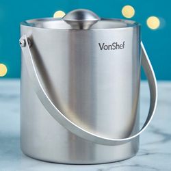 Kanta za led VONSHEF (nehrđajući čelik, s hvataljkama)