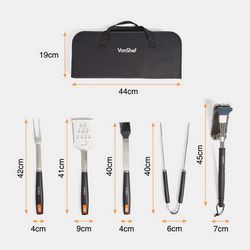 VonShef BBQ Skewer Set 5 Pieces with Storage Bag