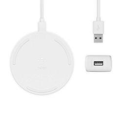 Belkin BOOST_CHARGEa 10W Wireless Charging Pad + QC 3.0 Wall Charger + Cable - White