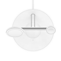 Belkin BOOST CHARGE PRO MagSafe 3-in-1 Charging Stand- Watch fast charge- w PSU (EU Power Supply) - White