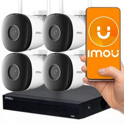 Komplet za nadzor IMOU (NVR1104HS-W-S2-CE-1T/4-F22P-0280B) (4 IP kamere+ mrežni video snimač, WiFi, vanjska/unutarnja)