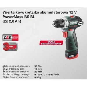 METABO WIERTARKO-WKRĘTARKA 12V 38Nm 2x2,0Ah BS BL 12