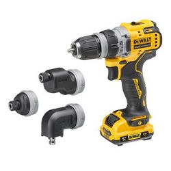 Bušilica DeWALT DCD703L2T (12V, 2x3.0AH, zamjenske glave)