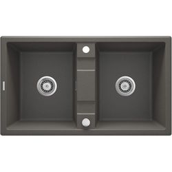 2-bowl granite sink