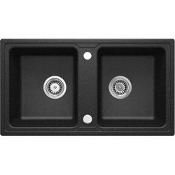 2-bowl granite sink