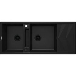 2-bowl magnetic granite sink with drainer