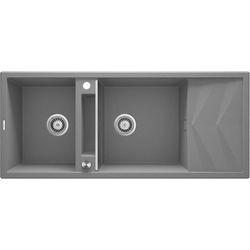 2-bowl magnetic granite sink with drainer