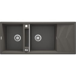 2-bowl magnetic granite sink with drainer