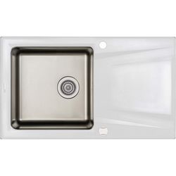 1-bowl granite-steel sink with drainer