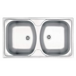 2-bowl steel sink