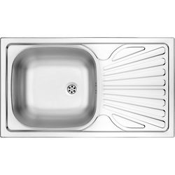 1-bowl steel sink with drainer