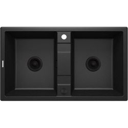 2-bowl granite sink