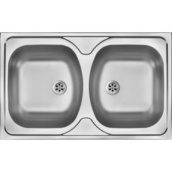 2-bowl steel sink - overlay