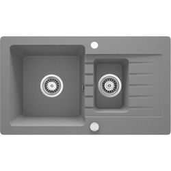 1.5-bowl granite sink with drainer