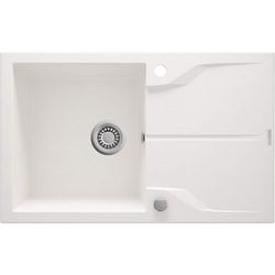 1-bowl granite sink with drainer - mounted flush with the worktop